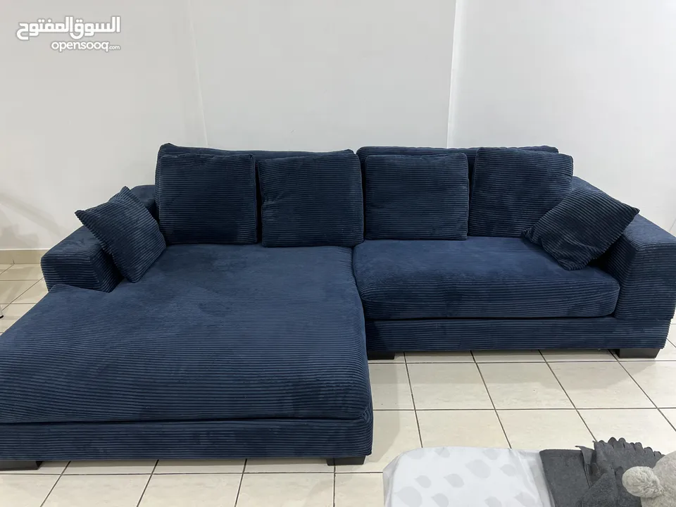 Safat Livorno blue corner sofa