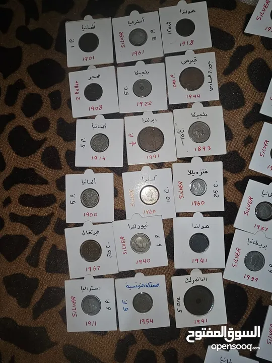 اكثر من 100 عمله من عدة دول قديمه  سعر العمله الواحده 40₪