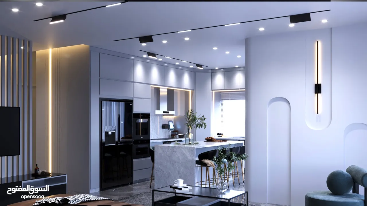شقه 155 متر مربع - 3 غرف -عماره جديده - في ضاحيه الريحان