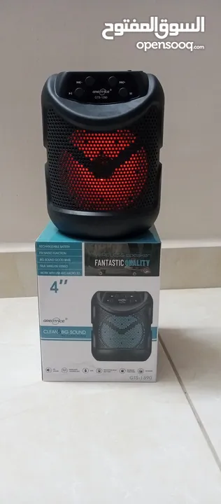 سماعات مكبر صوت شحن 4 انش سبيكر بلوتوث راديو اضائه سماعة رحلات صوت قوي SPEAKER