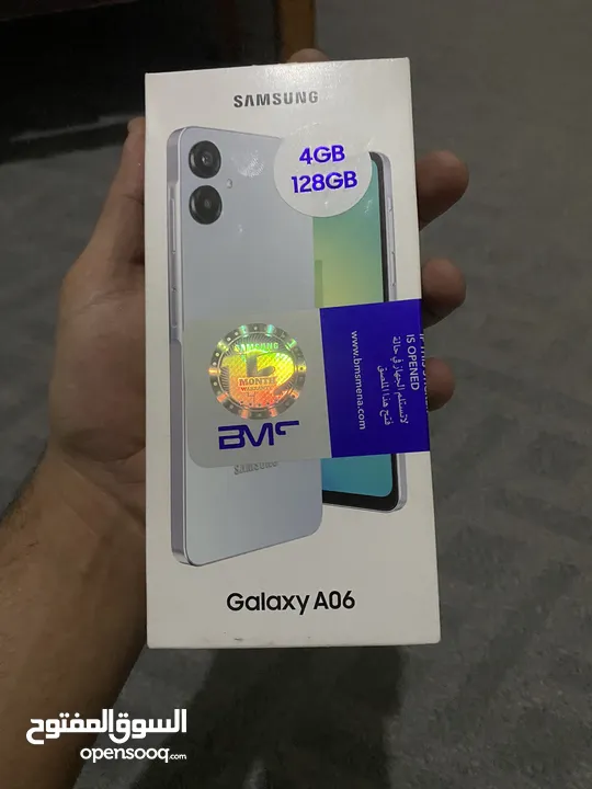 Samsung galaxy A06 4gb ram /128gb   سامسونج جالاكسي A06 4 جيجا رام 128 جيجا تخزين مش مفتوح storage