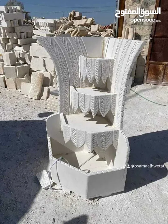 نوافير وشلالات وبابكيو احواض زريعه جميع انواع الحجر البناء والديكوارات