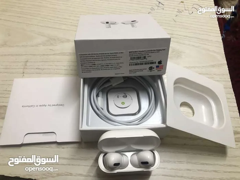 سماعة بلوتوث اصلية ابل  airpods pro apple  جديدة في الكرتونة صنع أمريكي /USA /made in California