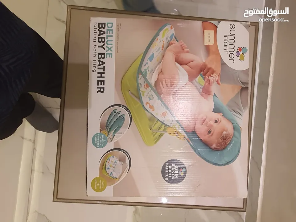Summer Infant Deluxe Baby Bather Folding Bath Sling // حمام استحمام فاخر للأطفال قابل للطي من سمر إن