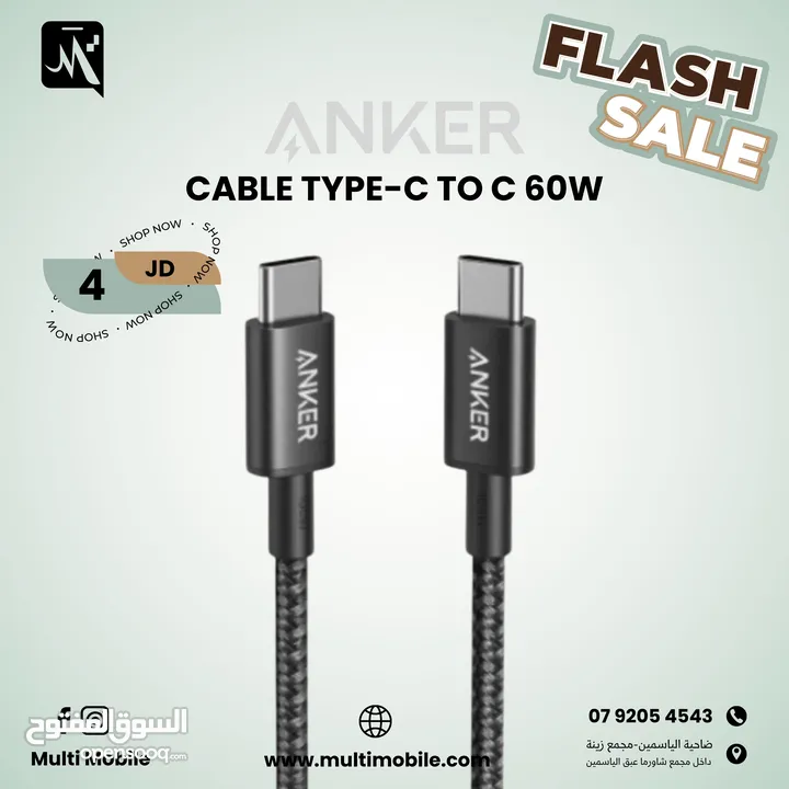 ANKER cable type-c to C 60w