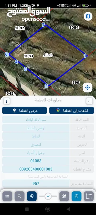 ارض سكنيه للبيع - السرو -حوض البشيري - خلف جامعة عمان الأهليه -منطقة جميلة