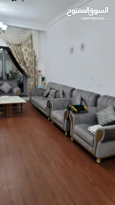 For rent in Ajman, a furnished apartment  two rooms and a hall