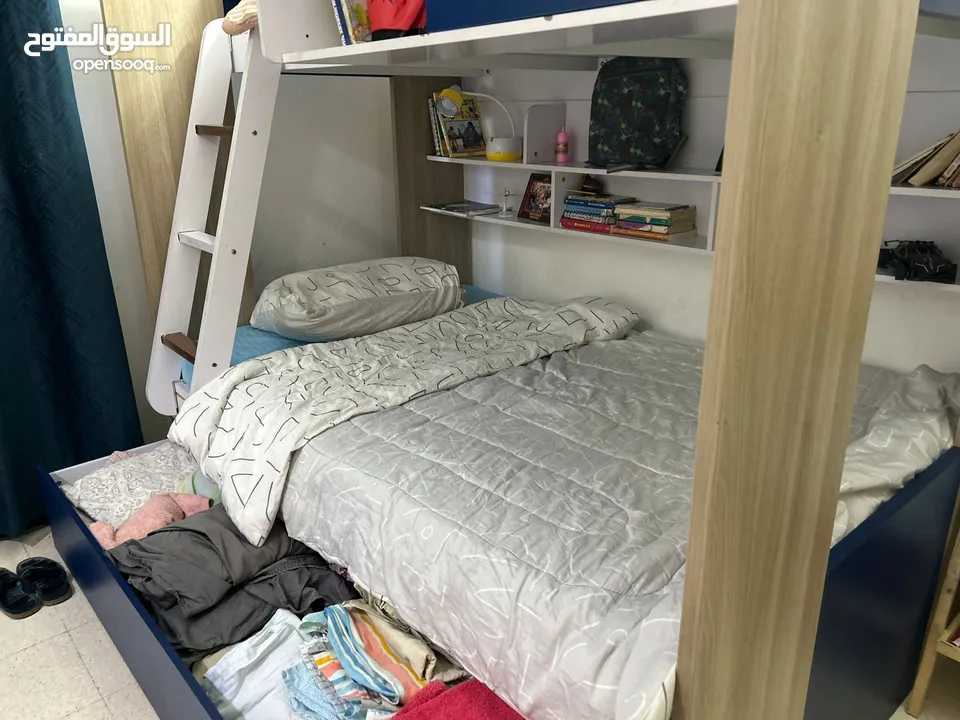 bunk bed w/storage and mattress