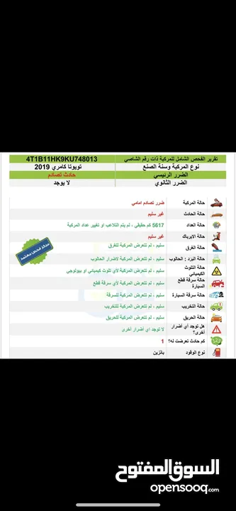 تويوتا كامري وارد امريكي موديل 2019