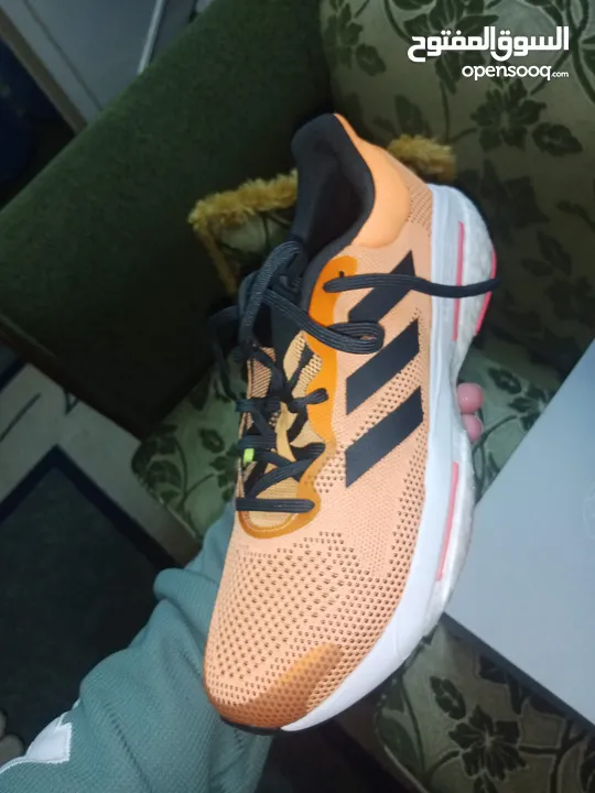 adidas Solarglide 5 Flash Orange Turbo Men'sجديد اصلي بكرتونته بنص سعره مريح جداا