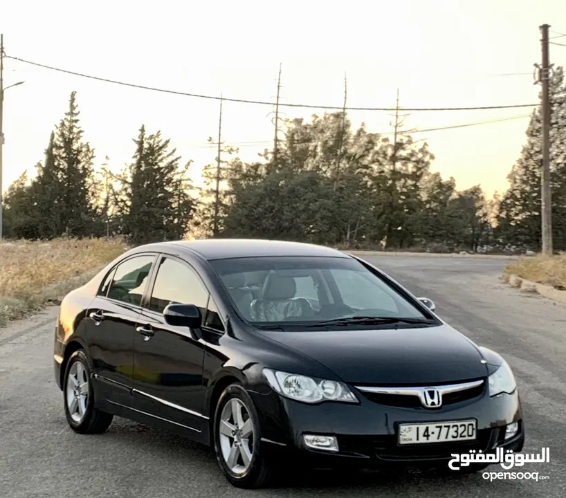 هوندا سيفيك 2008 فحص كامل صنف EXI لون اسود ملوكي بحالة الوكالة