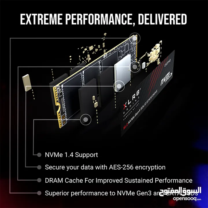 PNY XLRB Cs3140 M.2 2TB Gen4 SSD - هارديسك سريع !