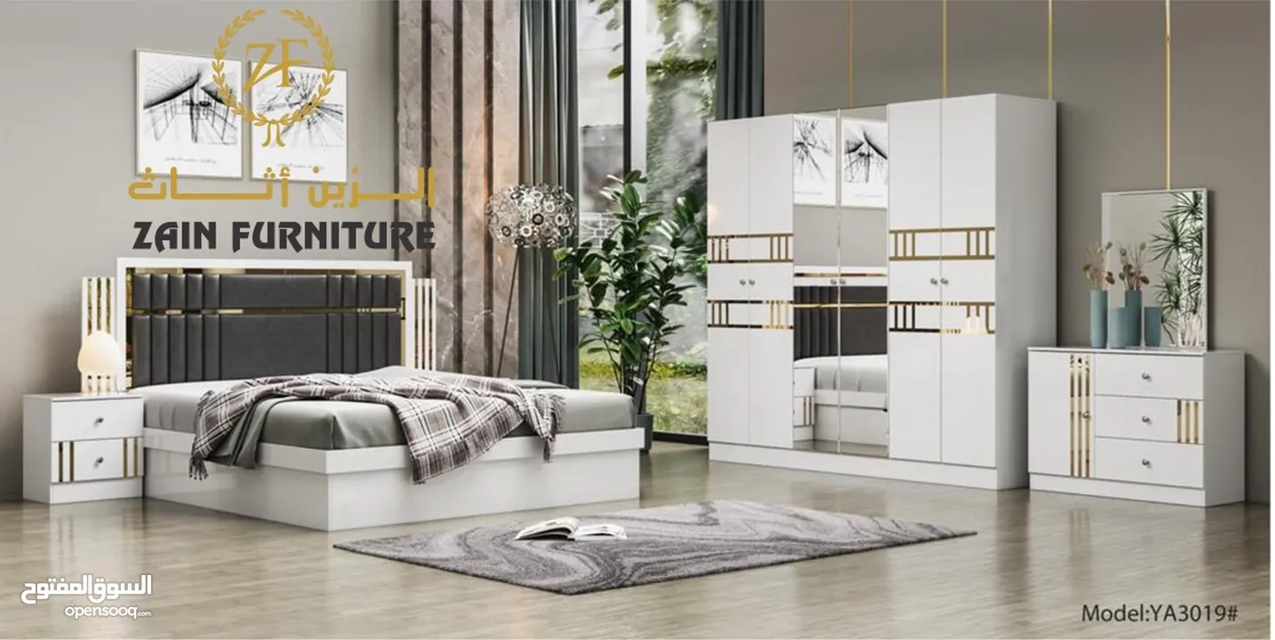 غرف نوم 7 قطع مع ترکیب مع دوشج شامل /BEDROOM SET WITH MATTRES