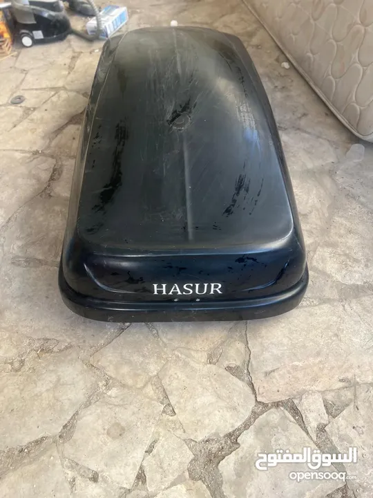 صندوق سقف للسياره نوع hasur بحاله ممتازه للبيع بسعر 150 دينار سعر الشراء 350