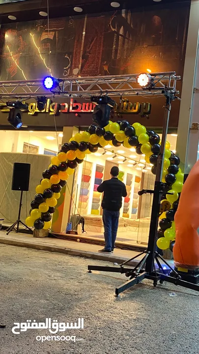 تراس اضاءة 6 متر عرض للبيع 4 بيمات 5 باركانات مع 2 صندوق و ونشين كبار