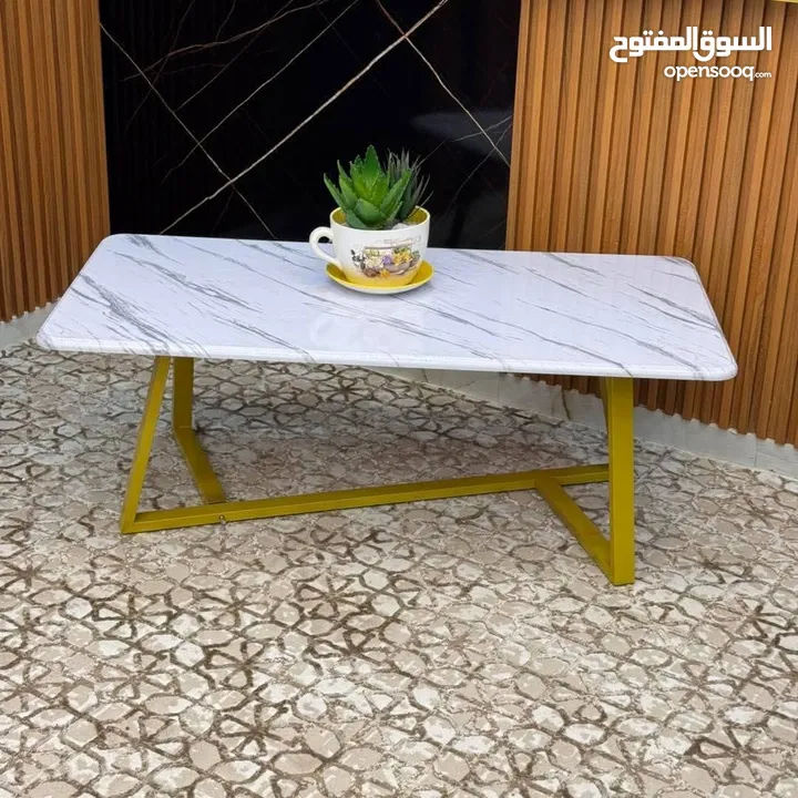 طاولات وسط بتصميم راقي وعصري مقاس 120×60 سم طاولة بتخطف الأنظار! سطح أنيق بخامات عالية