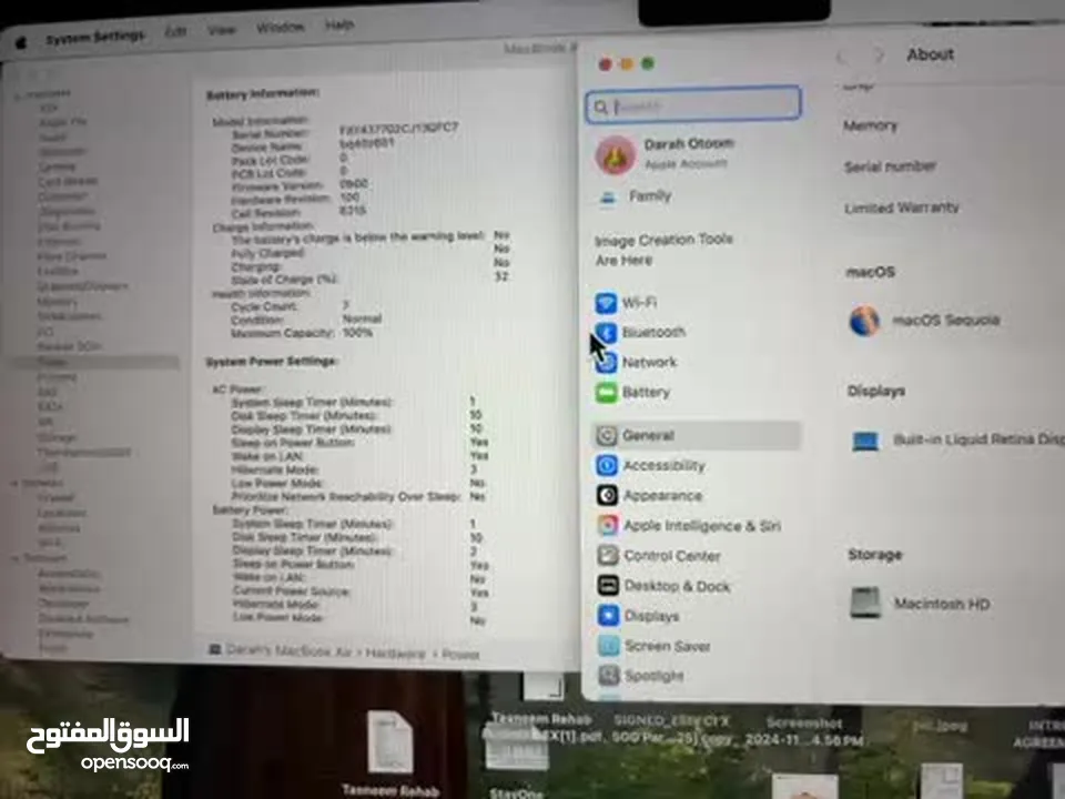 2 MacBook Air M2 256GB - Under warranty til December 7  تخت مفاعل الشركة لأخر السنة  مشحون 7 مرات