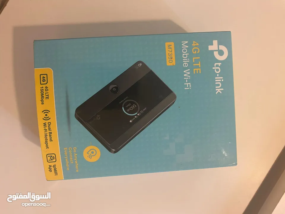 راوتر متنقل نوع Tp-link 4G يعمل على جميع الشبكات  غير مشفر أبدآ