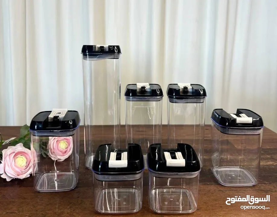 حاويات تخزين طعام محكمة الغلق من 7 قطع مادة آمنة لتخزين طعام الأطفال بسهولة. غير سامة