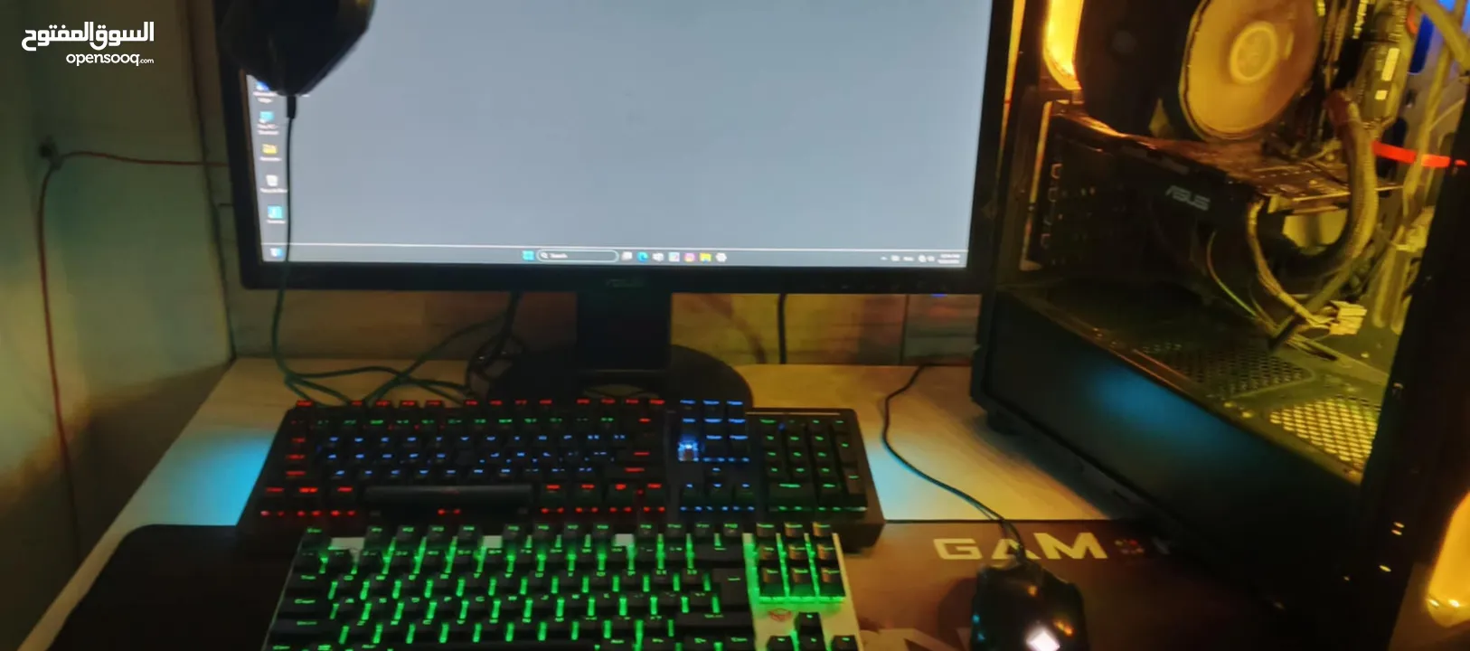 pc gaming يدعم جميع الألعاب على 120وبجوده ممتازه وسعر قابل للتفوض
