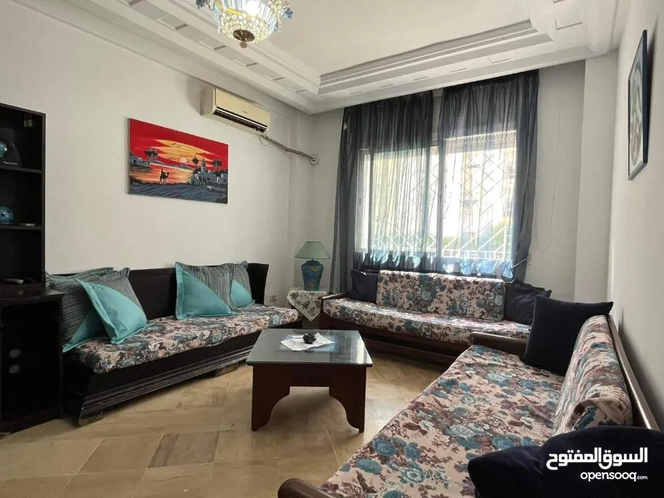 شقة مفروشة  غرفة و صالة  حي الواحات على طريق المرسي تونس العاصمة
