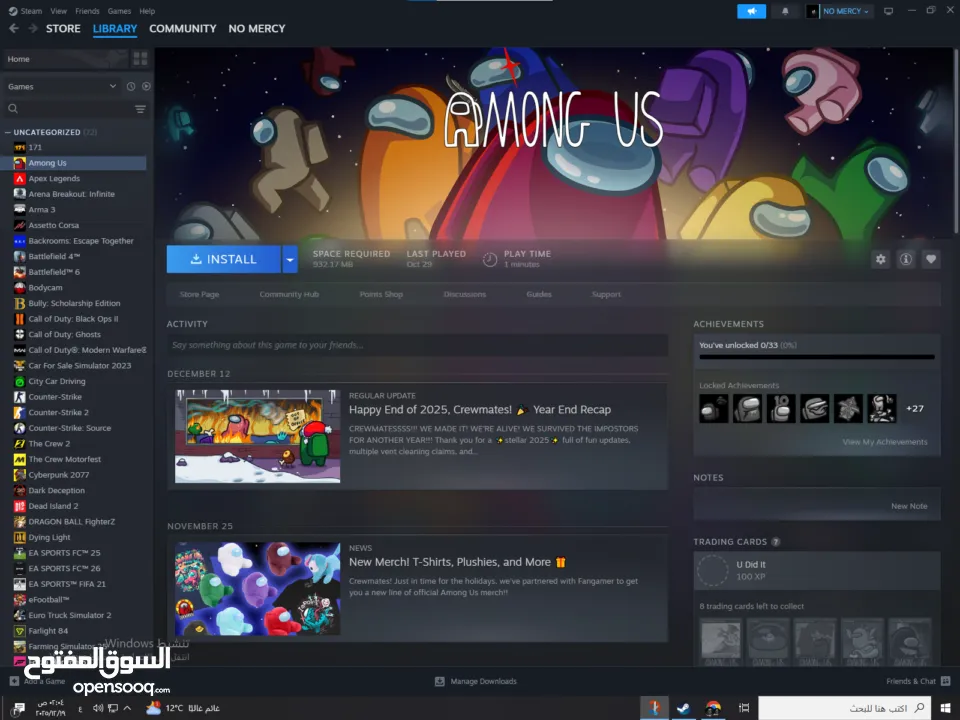 حساب ستيم اسطووري بسعر حرقق عليه كل الالعاب الي ببالك