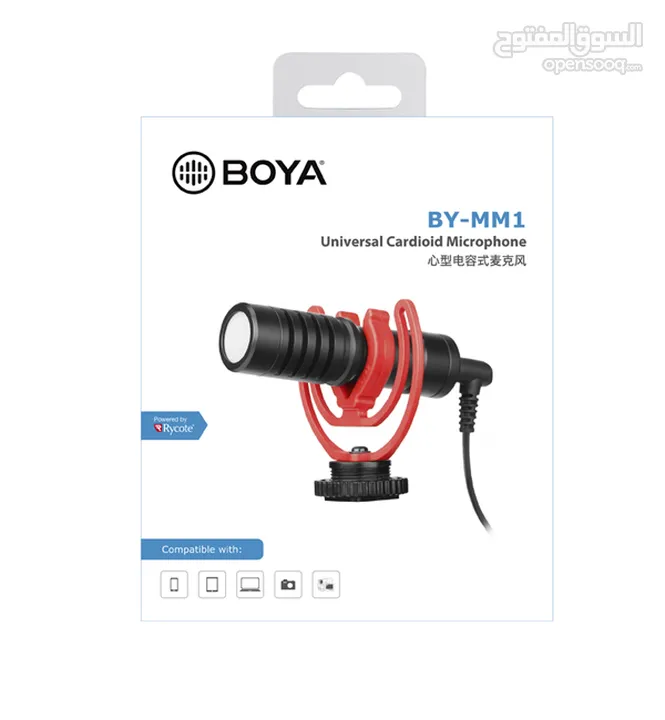 مايك تسجيل احترافي من براند بويا الأصلي للتسريمنغ والبودكاست Boya BY-MM1 Mic for PC & Smart Phone