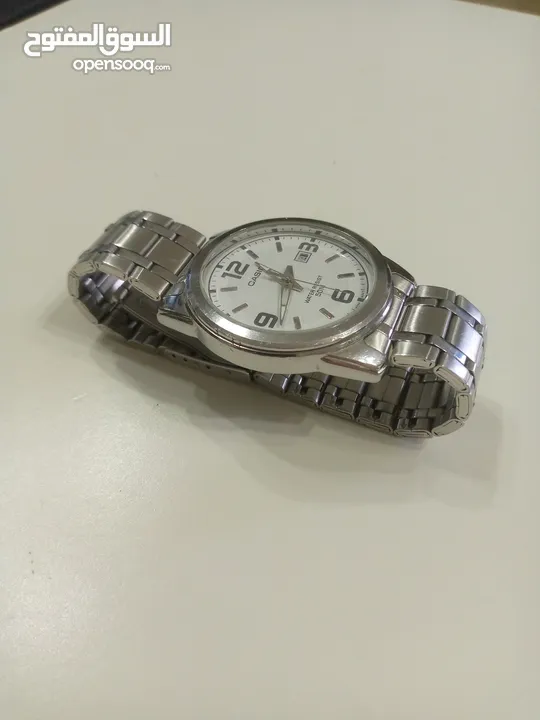 ساعة يد Casio رجالية، أنيقة جدّا للمناسبات، متينة بلون سلفر، جميع التفاصيل بالوصف --->
