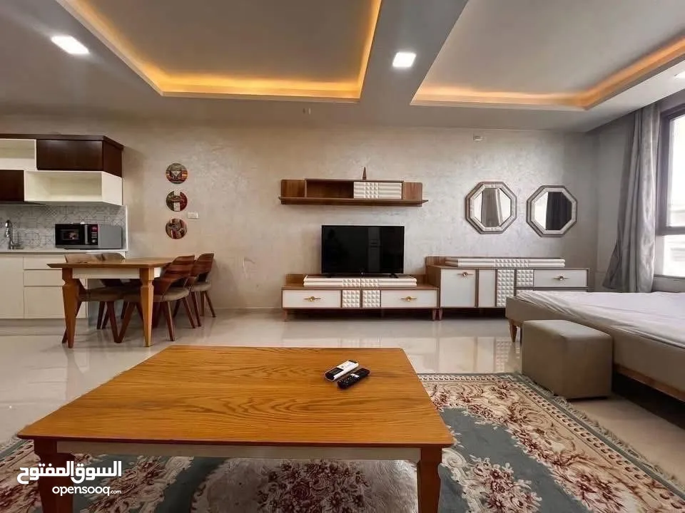 استوديو مفروش للايجار قرب دوار الساعه