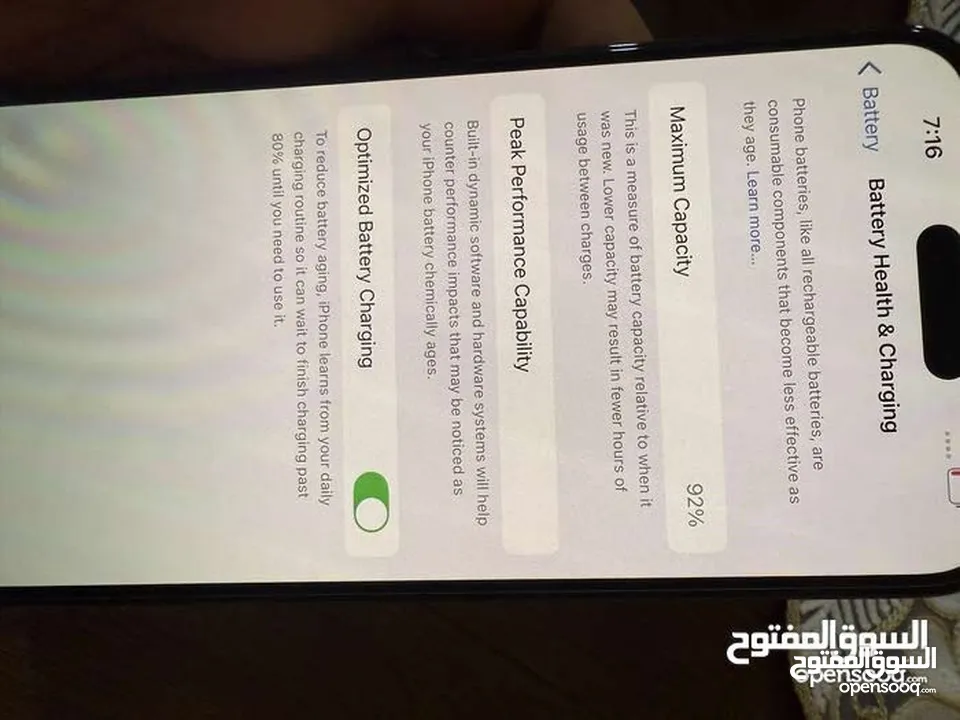 Iphone 14 pro Max battery 92%