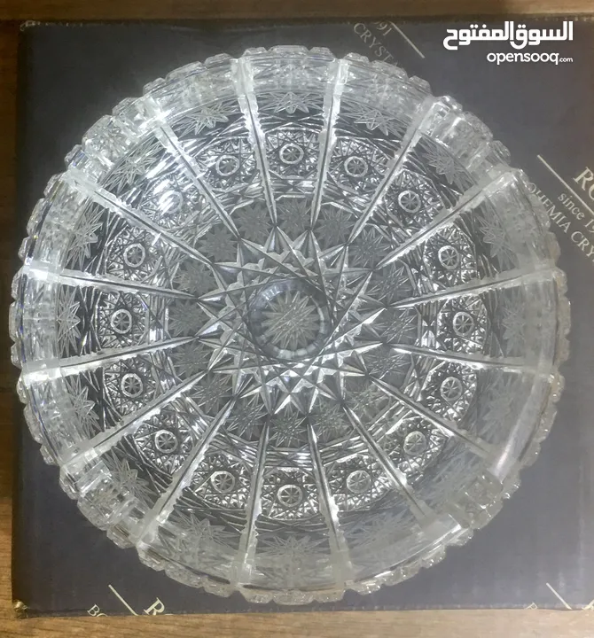 طفاية مصنوعة من الكريستال بحالة ممتازة ماركة  ROSSI BOHEMIA CRYSTAL