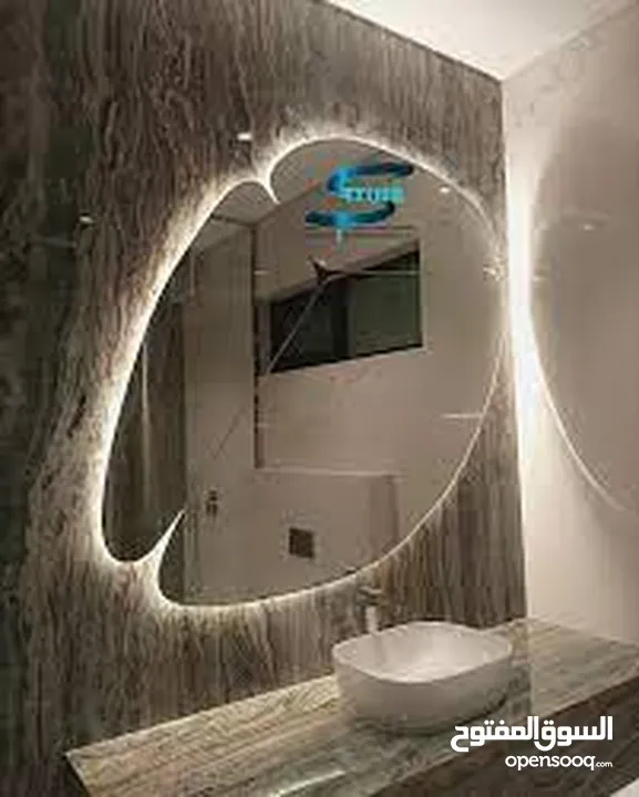 get brand new mirror with LED in custom size and custom shape