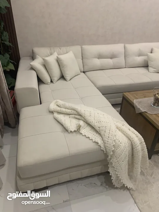 طقم كنب حرف L استعمال مناسبات فقط