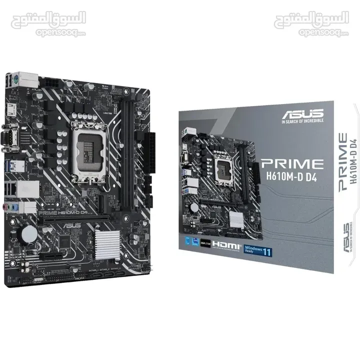 مذربورد ايسوس لمعالجات انتل جيل 12 + 13 + 14 ASUS PRIME H610M-D/DDR4 MOTHERBOARD