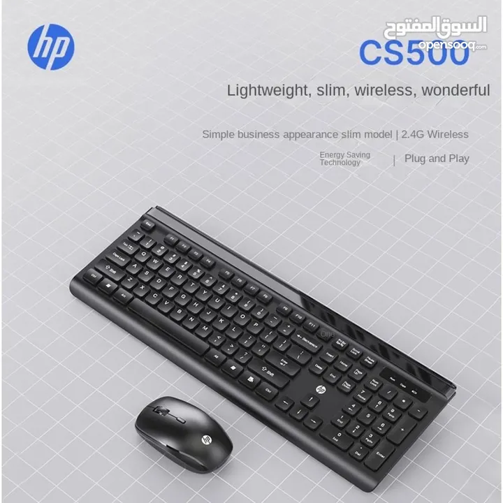 كيبورد وماوس لا سلكي نوع hp اصلي