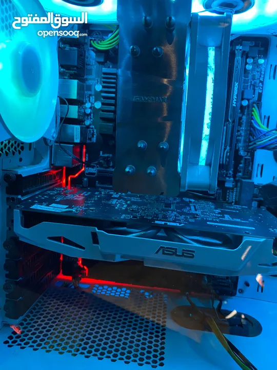 كمبيوتر ألعاب مكتبي – i5 / كرت GTX1060 6GB / رام 16GB / تخزين SSD+HDD / كيس CORSAIR RGB