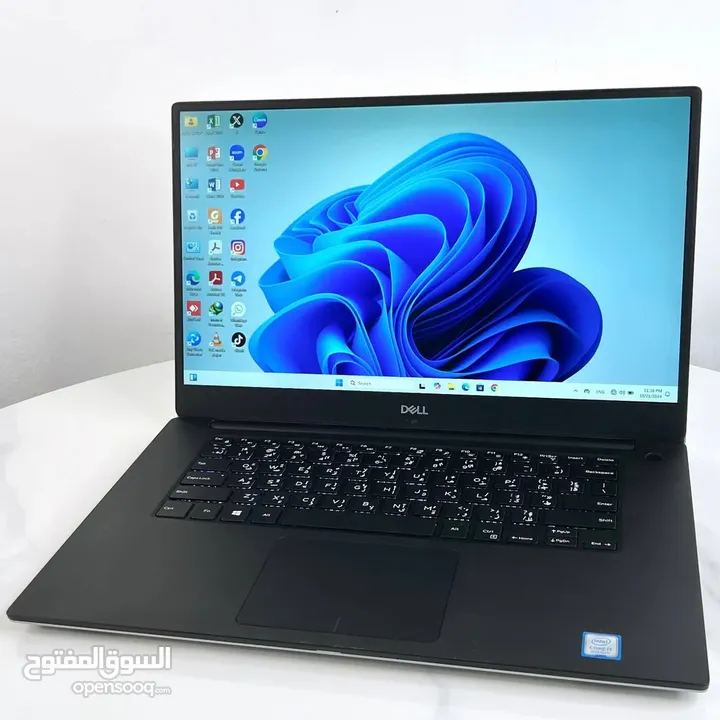 للمهندسين و المصممين Dell XPS15  I7 9th gen مع كرت شاشة Nvidia Quadro T2000 4 GB