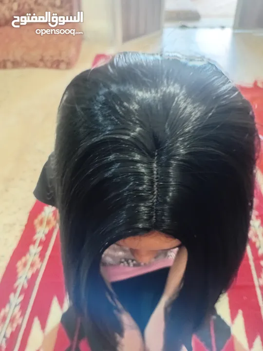 باروكة شعر لون اسود