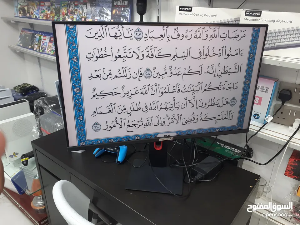 شاشة العاب 32 انش من جيم اون UHD، 144Hz 1 ملي لكل ثانية 3840x2160 4 كيه مسطحة بتقنية IPS 90 واط، HDM