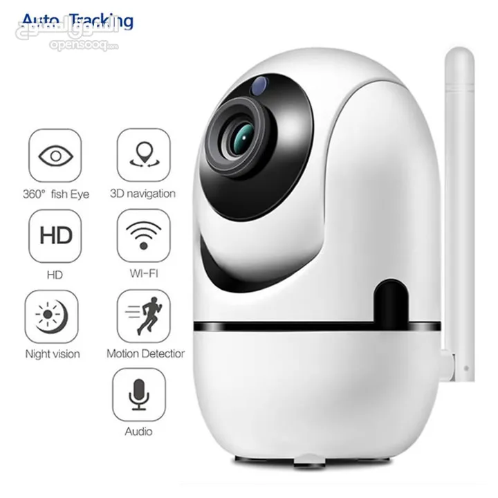 كاميرا واي فاي متحركة   2 ميجا  360 درجة تدعم  ميموري  التتبع التلقائي	  WIFI CAMIRA 2 MEAG COLOR