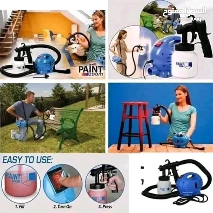 مرش الدهان الكهربائي الأصلي Paint Zoom فرد دهان مضخه دهان رشاش مضخة كمبريسر محمول كهرباء