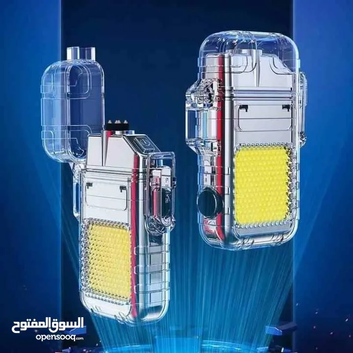 ولاعة بدون غاز قداحة مع كشاف ضوء تعمل بالشحن ضد الماء و الرياح ولاعه بلازما قداحه شحن كهرباء Usb