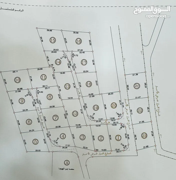 نمرتين ارض بجانب بعض