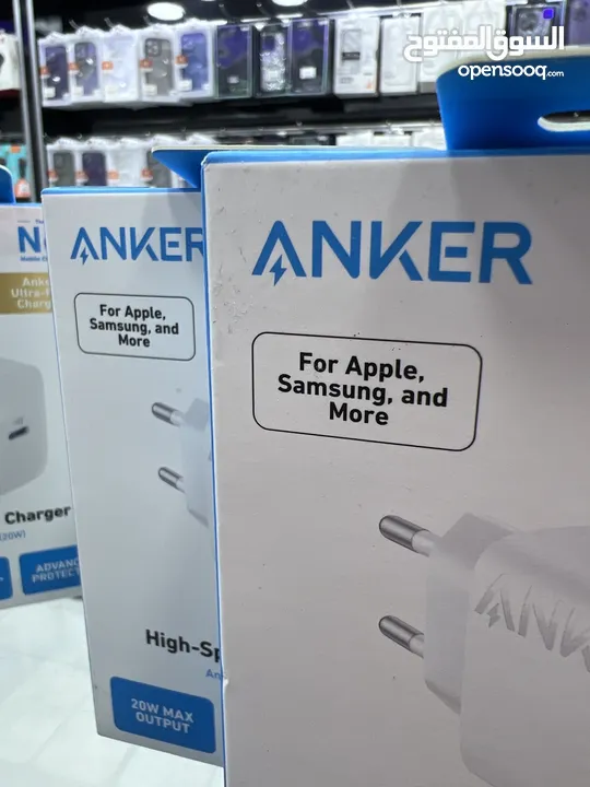 Anker Home charger 20w عظمة شحن انكر   الاصلية 20 واط  بتزبط للايفون من ايفون 11 لغاية 16 برو ماكس.