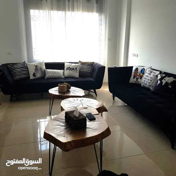 أثاث مستعمل بحالة جيدة (طقم كنبايات + طاولة سفره مع كراسيها + طاولة تلفزيون)