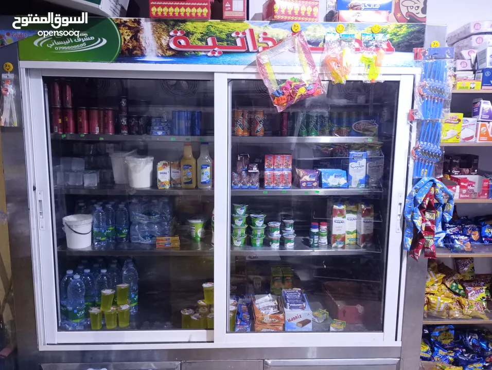 ثلاجة خدمة ذاتية عرض ستانلس ستيل