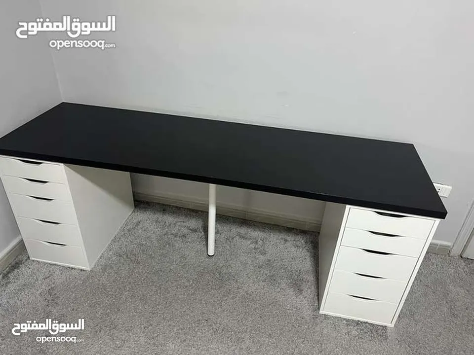 سطح مكتب ikea  ايكيا قياس 60×200 سم للبيع