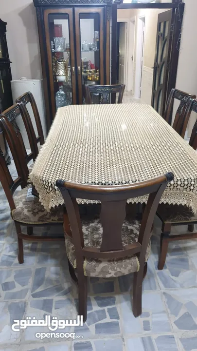 غرفة سفرة خشب مستعملة