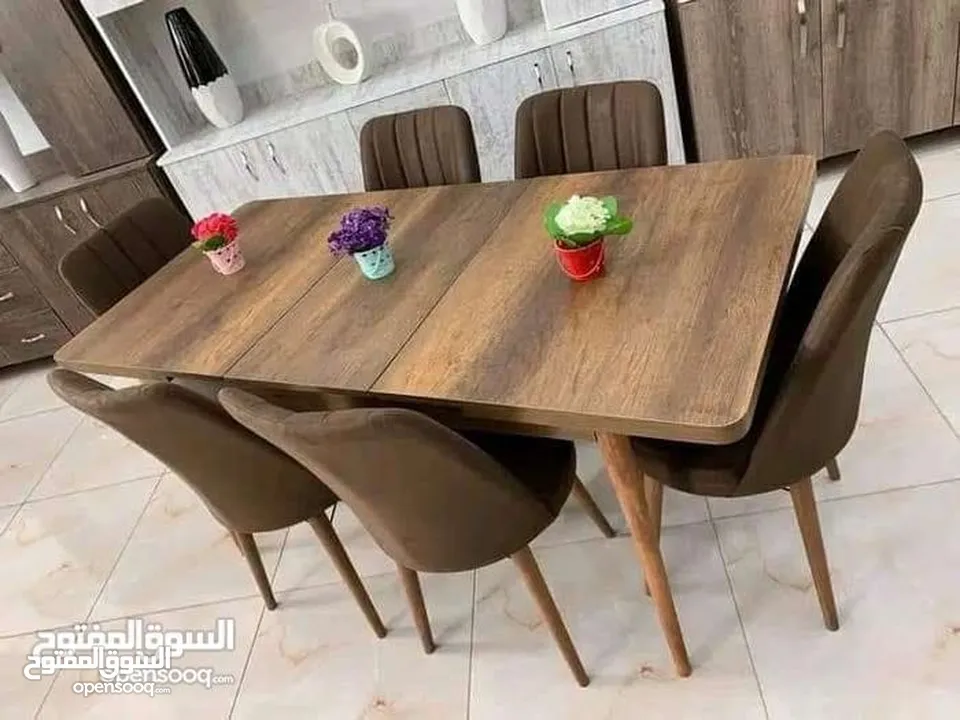 طاولة سفرة تركي (مكفولة )  باقل سعر في المملكة يوجد توصيل طاولات سفرة  التركية