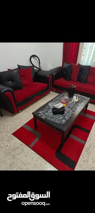 طقم كنابايات+طرابيزات+برداية + طاولة كومبيوتر زجاج